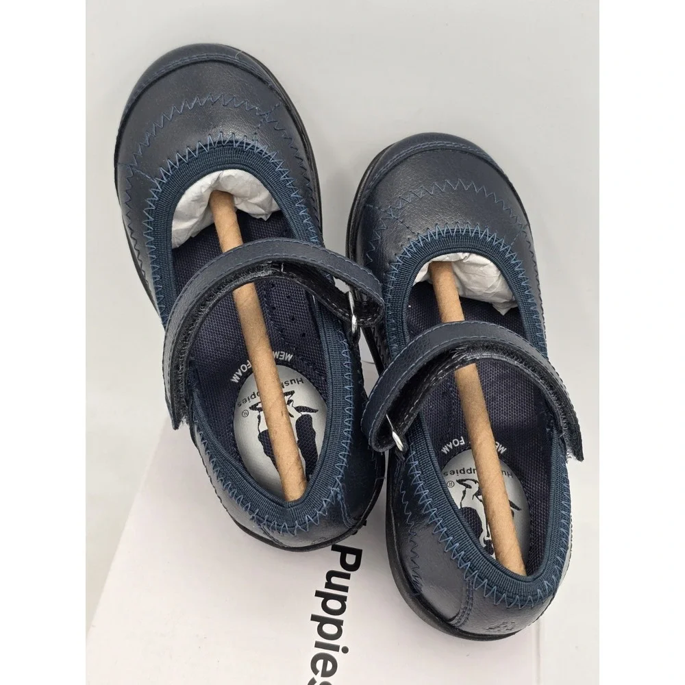 Hush Puppies Girls child Hp-reese Mary Jane Flat, Navy, 9 M Little‎ Kid US